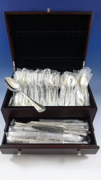 Medallion by Cassetti Sterling Silver Dinner Flatware Set Service 43 Pieces New
