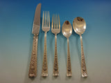 Windsor Rose by Watson Sterling Silver Flatware Set For 12 Service 70 Pieces