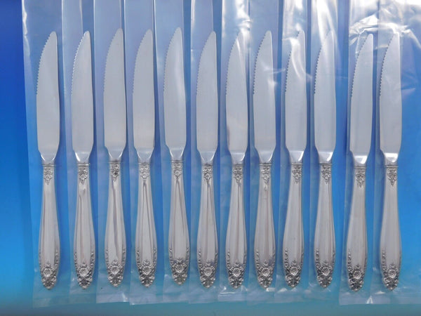 Prelude by International Sterling Silver Steak Knife Custom Set 12 pcs 9 3/8"