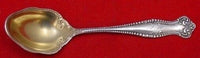 Canterbury by Towle Sterling Silver Sugar Spoon Gold Washed Fluted Beaded 5 3/4"