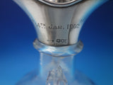 English Sterling Silver and Crystal Vinaigrette Bottle 8 1/4" x 5 1/2" (#5954)