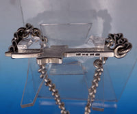 Tane Mexican Sterling Silver Cross Necklace w/Heavy Chain Fitted Box 26" (#7948)
