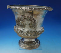 Silverplate and Copper Champagne Cooler w/Liner Raised Borders Scrollwork #5628
