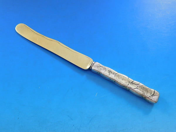 Lap Over Acid Etched by Tiffany Sterling Silver Dessert Knife GW HHAS w/ Fruit
