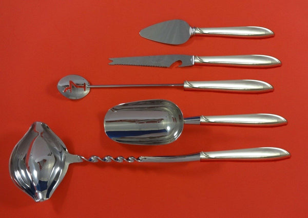 Silver Rhythm by International Sterling Silver Cocktail Party Bar Set 5pc Custom