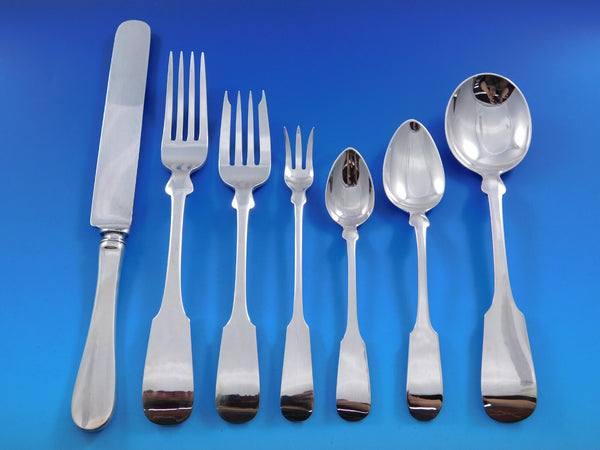 Fiddle by Porter Blanchard Sterling Silver Flatware Set Service Dinner 37 pcs