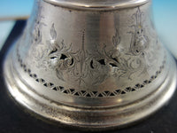 Sterling Silver Vintage Lamp with Stone Base c. 1930 28" Tall (#6196)