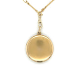 14k Yellow Gold Antique Locket on 18k Yellow Gold Handmade Chain (#J6278)