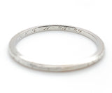 18k White Gold Wedding Band Ring Dated 1929 Size 9.25 Jewelry (#J7280)