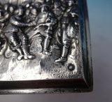 Danish .833 Silver Box with Repoussed Street and Pastoral Scenes (#5375)