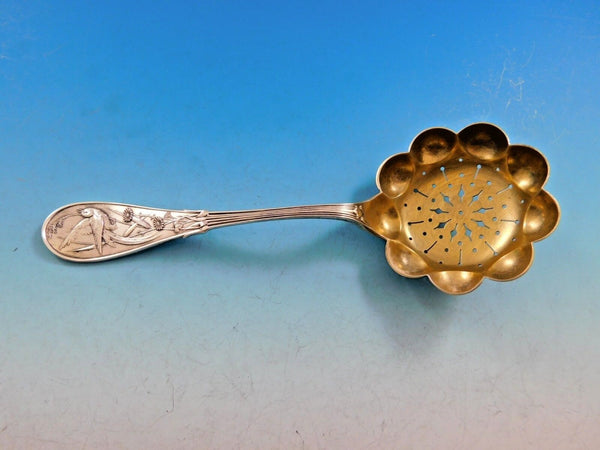 Japanese by Tiffany and Co Sterling Silver Sugar Sifter Gold-Washed 7"