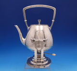 Colonial by Whiting Sterling Silver Tea Set 7pc with Kettle on Stand (#8537)