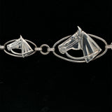 Sterling Bracelet Five Panel Horses Carl Art (#J5483)