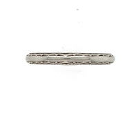14k White Gold Wedding Band Scalloped and Beaded Size 6.5 Jewelry (#J5987)