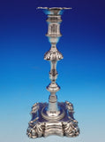English Georgian Sterling Silver Candlestick Pair 9 1/4" 35.4 ozt. TW (#8975)