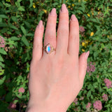10k Rose Gold 3.70ct Genuine Natural Moonstone Ring Size 7 Jewelry (#J5841)