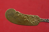 Diane by Towle Sterling Silver Butter Spreader Flat Handle Gold Washed 4 7/8"