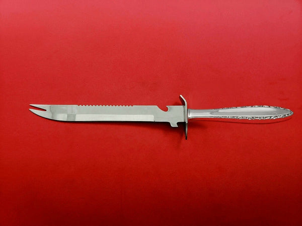 Lace Point by Lunt Sterling Silver Ham Slice Hollow Handle WS 11 1/2" Custom