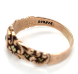 10k Yellow Gold Victorian Men's Wedding Band Ring w/ Diamond Size 10.75 (#J6285)