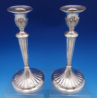 Rand and Crane Sterling Silver Candlestick Pair 10 1/8" x 4 1/2" (#8071)