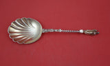 Apostles by English Sterling Silver Berry Spoon GW fluted Sheffield 1880  8"