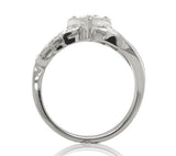 14k White Gold Vintage .50ct Genuine Diamond Engagement Ring w/GIA Report #J6748
