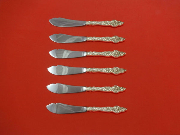 Les Six Fleurs by Reed & Barton Sterling Trout Knife Set 6pc. HHWS  Custom Made