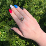 10k Yellow Gold Pearl Ring with White Gold Accents Size 8.25 Jewelry (#J6616)