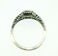 Art Deco 14k Filigree Ring with .05ct Genuine Natural Diamond (#J960)