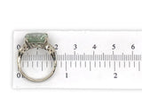 14k White Gold Genuine Natural Prasiolite Green Amethyst Ring Size 7.25 (#J7087)