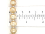 14k Yellow Gold Golden South Sea Pearl 9-10mm Strand Necklace 18.5" (#J7031)