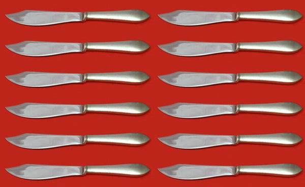 Faneuil by Tiffany and Co Sterling Silver Fish Knife Set of 12 pcs 8 1/4" Custom