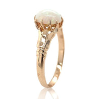 10k Rose Gold Australian Genuine Natural Opal Victorian Ring Size 6 (#J6783)