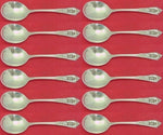 Rose Point by Wallace Sterling Silver Cream Soup Spoon 5 7/8" Set of 12