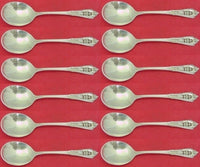 Rose Point by Wallace Sterling Silver Cream Soup Spoon 5 7/8" Set of 12