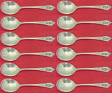 Rose Point by Wallace Sterling Silver Cream Soup Spoon 5 7/8" Set of 12