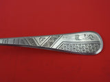 King William Engraved by Tiffany and Co Sterling Stuffing Spoon GW  11 1/8"