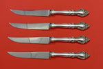 Malvern by Lunt Sterling Silver Steak Knife Set 4pc HHWS  Custom Made 8 1/2"