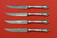 Malvern by Lunt Sterling Silver Steak Knife Set 4pc HHWS  Custom Made 8 1/2"