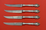 Malvern by Lunt Sterling Silver Steak Knife Set 4pc HHWS  Custom Made 8 1/2"