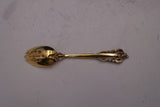 Grande Baroque Gold Accent by Wallace Sterling Pierced Serving Spoon 8 3/4" orig