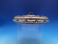 Italian 800 Silver Pastry Dish with Lid and flower finial Ornate c1935 (#8345)