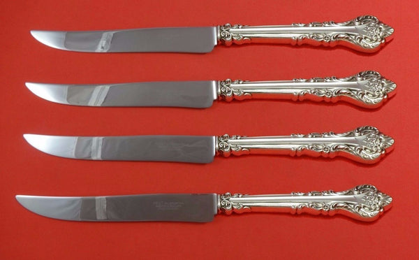 Silver Masterpiece by International Sterling Steak Knife Set Texas Sized Custom