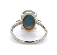14k Gold 3.04 Carat Australian Genuine Natural Opal and Diamond Ring (#J6456)