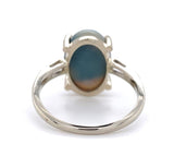 14k Gold 3.04 Carat Australian Genuine Natural Opal and Diamond Ring (#J6456)