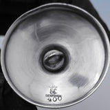 Danish Sterling Silver Salt and Pepper Shaker Set 2pc #400 3 1/4" (#7715) Modern