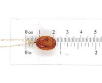 14k Yellow Gold 5.87 Carat Dark Orange Genuine Natural Citrine Pendant (#J6724)
