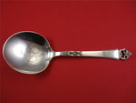 Danish Crown by Frigast Sterling Silver Pea Spoon Pierced with Leaves 9 5/8"