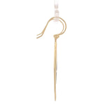 14k Yellow Gold Plique-A-Jour Blue Enamel Genuine Diamond Drop Earrings (#J7363)
