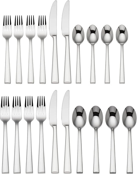 Continental by Lenox Stainless Steel Flatware Set Service 20 Piece - New